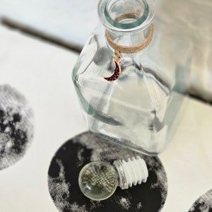 Moon Water Bottle-Witchcraft Supplies-Altar Decor-Witchy Bottles-Wicca Stuff-Witchy Things