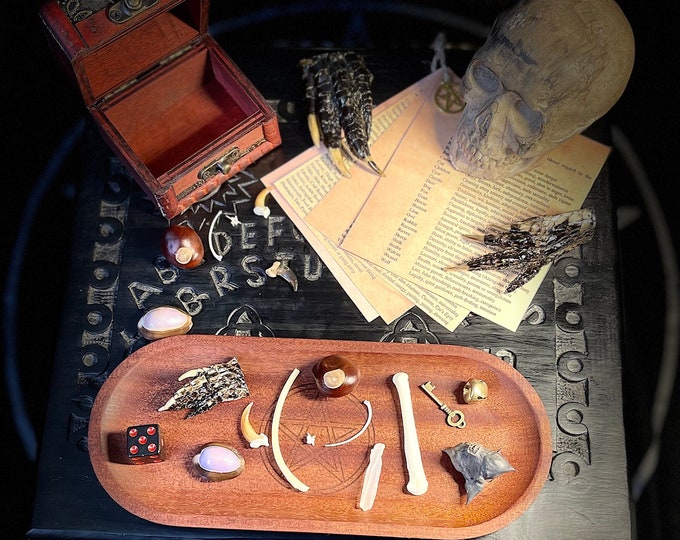 Throwing the Bones Book & Kit 129 Pgs and 15 Pc Learn to Throw the