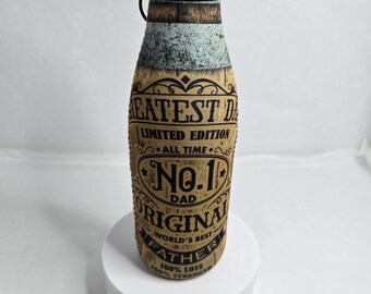 Best Dad No. 1 Original World’s Best Father - Zip-Up Beer Bottle Koozie – The Perfect Gift for the Dad Who’s Definitely the Best
