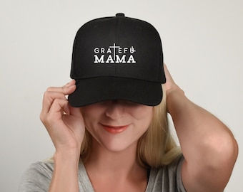 Gorra de béisbol para mamá, gorra de sarga bordada "Mamá agradecida", gorra de béisbol para mamá, gorra para mamá, regalo para el Día de la Madre, regalo para mamá, gorra para mamá, gorra personalizada