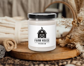 Kerze, ätherisches Öl Bauernhaus Duft Soja Kerze, Geschenk für sie, Geschenk für ihn, Bauernhaus Dekor, Küchen Dekor