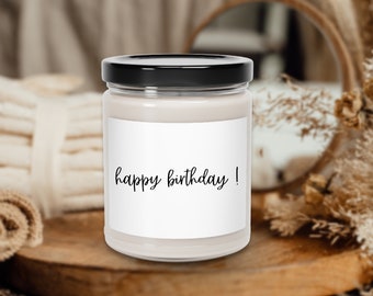 Candles, "Happy Birthday" Scented Soy Candle 9oz, Happy Birthday Gift, Scented Candles, Gift for Him, Gift for Her, Trending Now