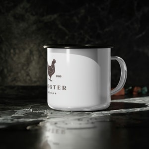 12oz Rooster Enamel Coffee Mug, Coffee Cup, Enamel Mug Gift, Farm Mug, Farmhouse decor, Farmhouse kitchen image 5