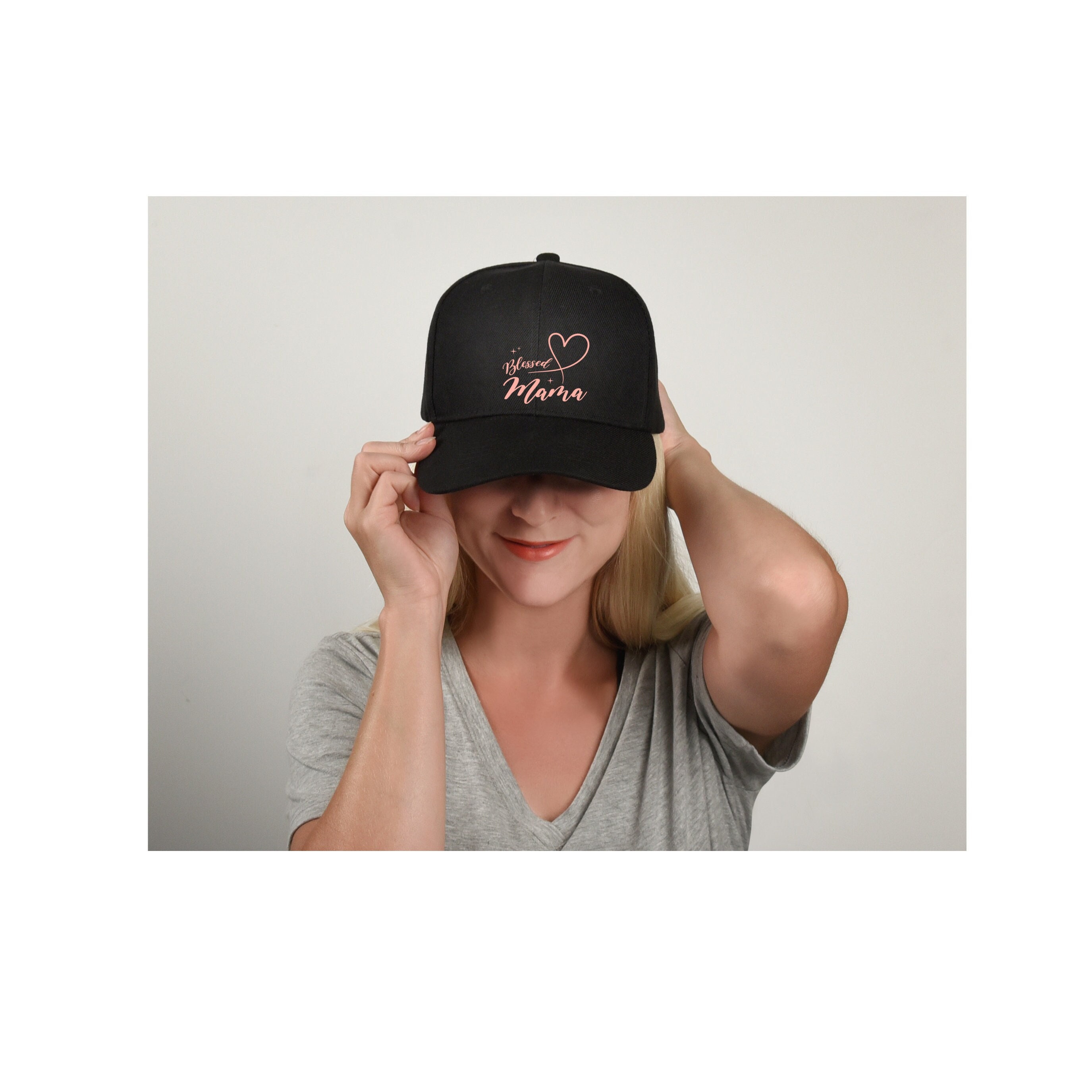 Blessed Mama Embroidered Baseball Twill Hat, Mom Baseball  display picture 1