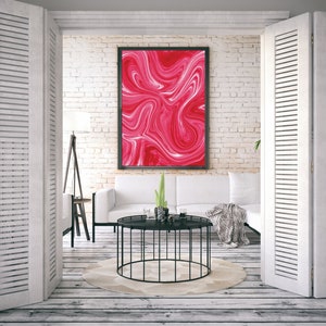 Pink white abstract Marble Canvas art Pink Marble wall art Large Wall decor Living Room Wall Art white Marble print