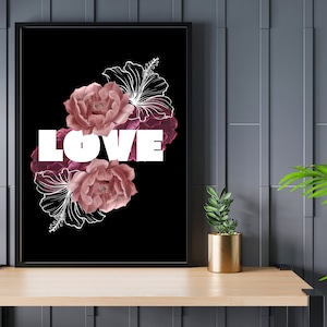 self love definition print | self love wall art | definition print | minimalist poster | home decor printable wall art | digital download