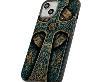 Unique Celtic Cross Phone Case - Celtic Knots Pattern - Protective Cover