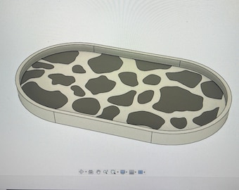 Bandeja Catch All Valet - Patrón de vaca