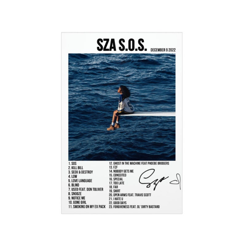 Custom SZA Album Cover Digital Poster Print Tracklist SZA Etsy