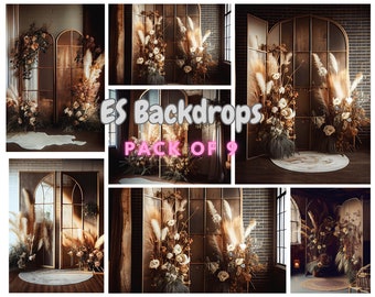 Rustic Boho Antiqued Room Backdrops for Maternity/Fall Photography, Studio Backdrop Overlays, Fine Art Textures, Photoshop Overlays