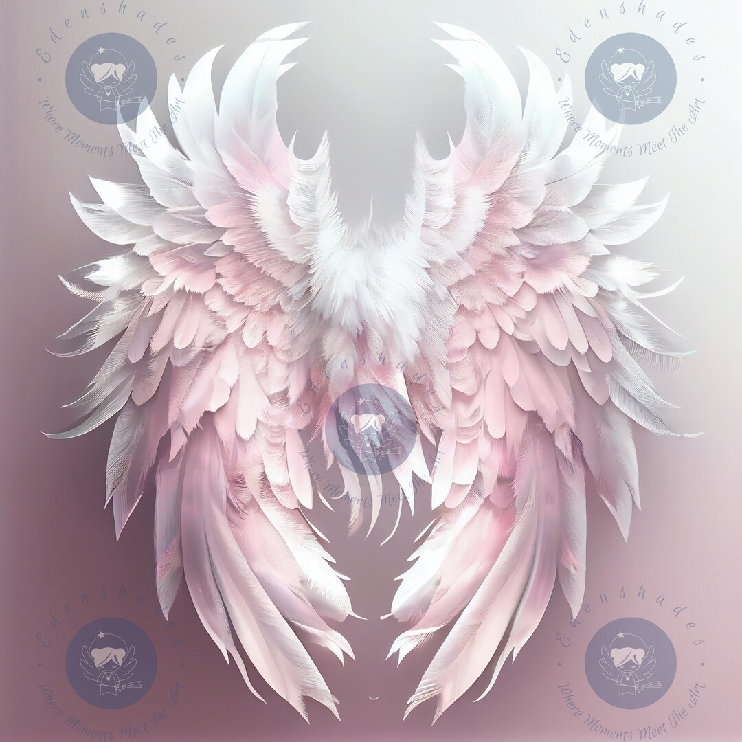 Pink Angel Wings Digital Backdrops, Maternity Backdrop Overlays, Studio ...