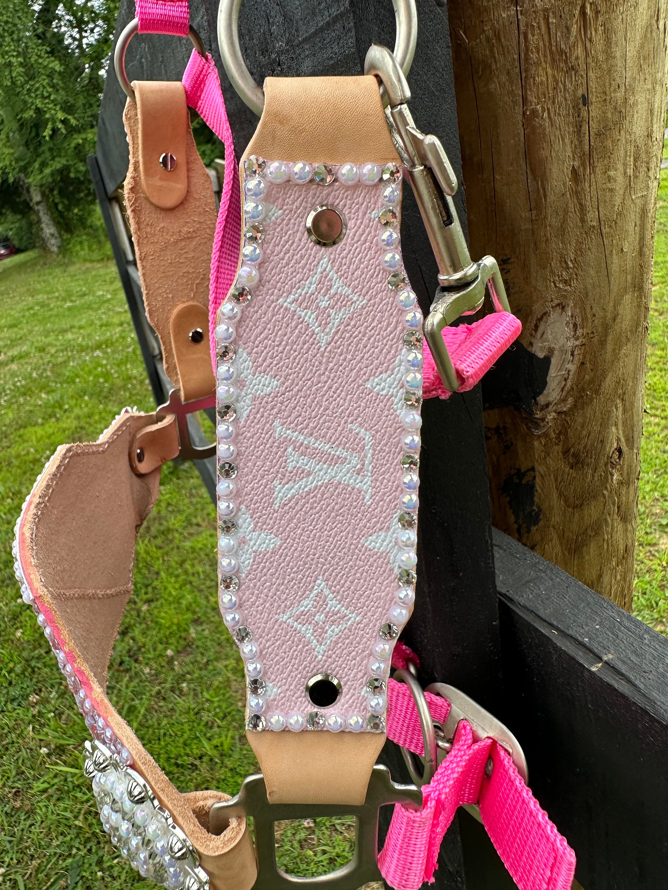 Designer Pink Pearl Rhinestone Horse Halter Designer Halter Etsy