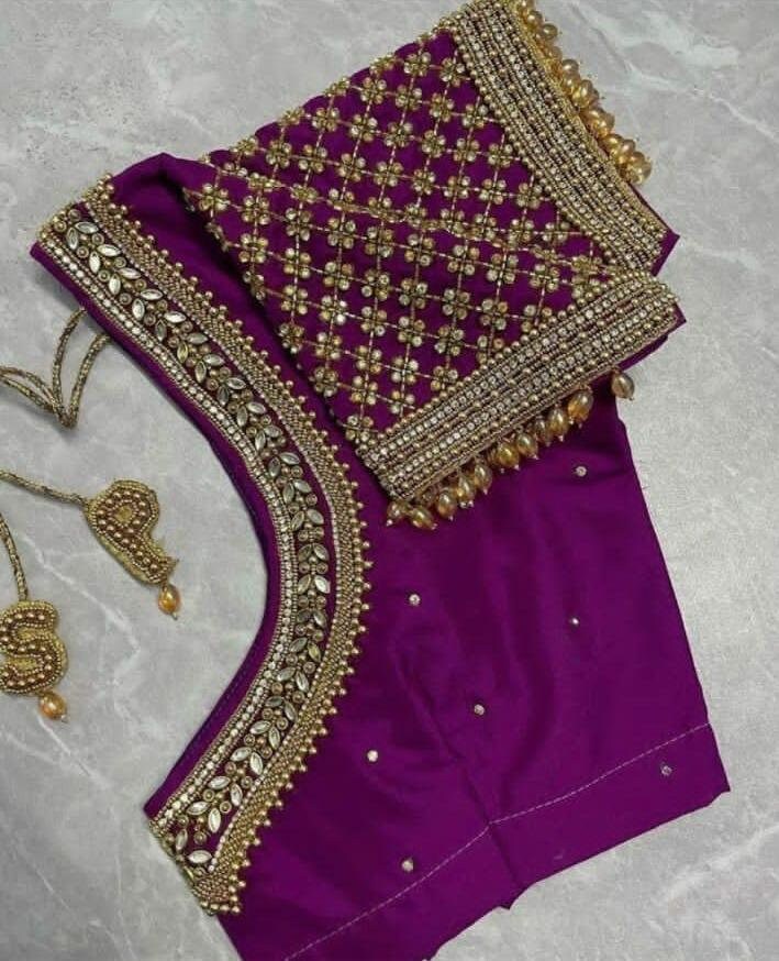 Handwork Blouse/blouse for Saree/maggam Work Blouse/work on - Etsy