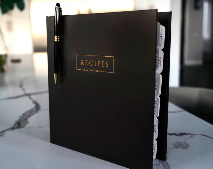 Recipe Binder 3 Gold Ring Binder Recipe Organizer Set Etsy