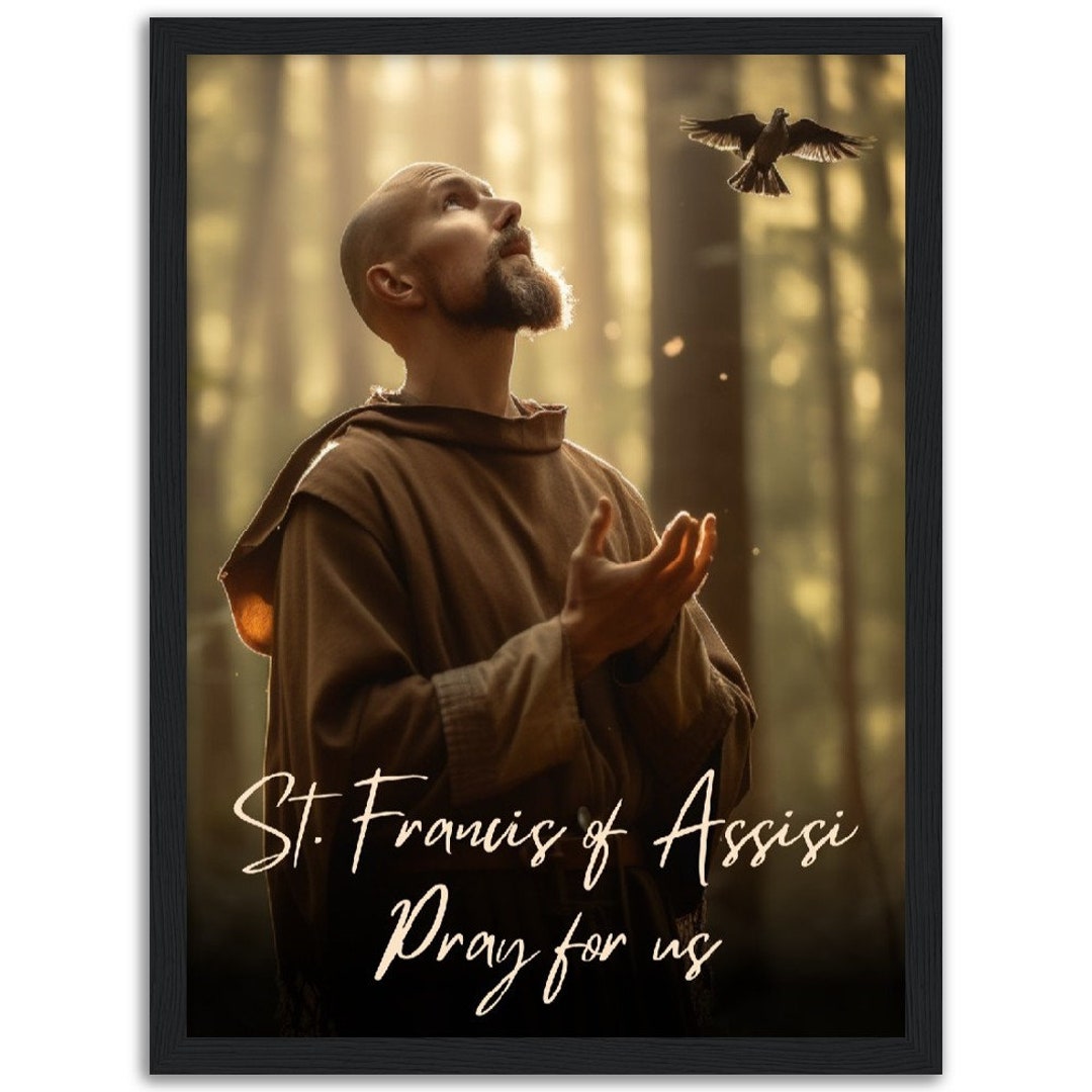 St. Francis of Assisi, Pray for Us Wall Picture Etsy