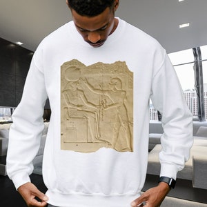 White - Gold Hang Loose Crewneck Sweatshirt