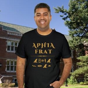 APhiA Frat Black Jersey Short Sleeve Tee