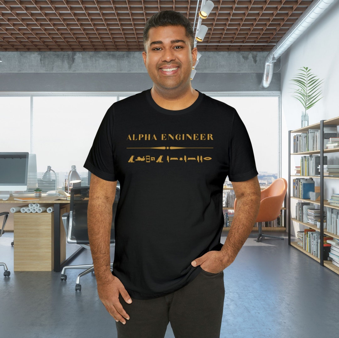 Alpha Engineer Glyphs Black Jersey Short Sleeve Tee - Etsy