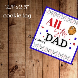 Etiqueta del Día del Padre / etiqueta de regalo / etiqueta universal ( All Star Dad )