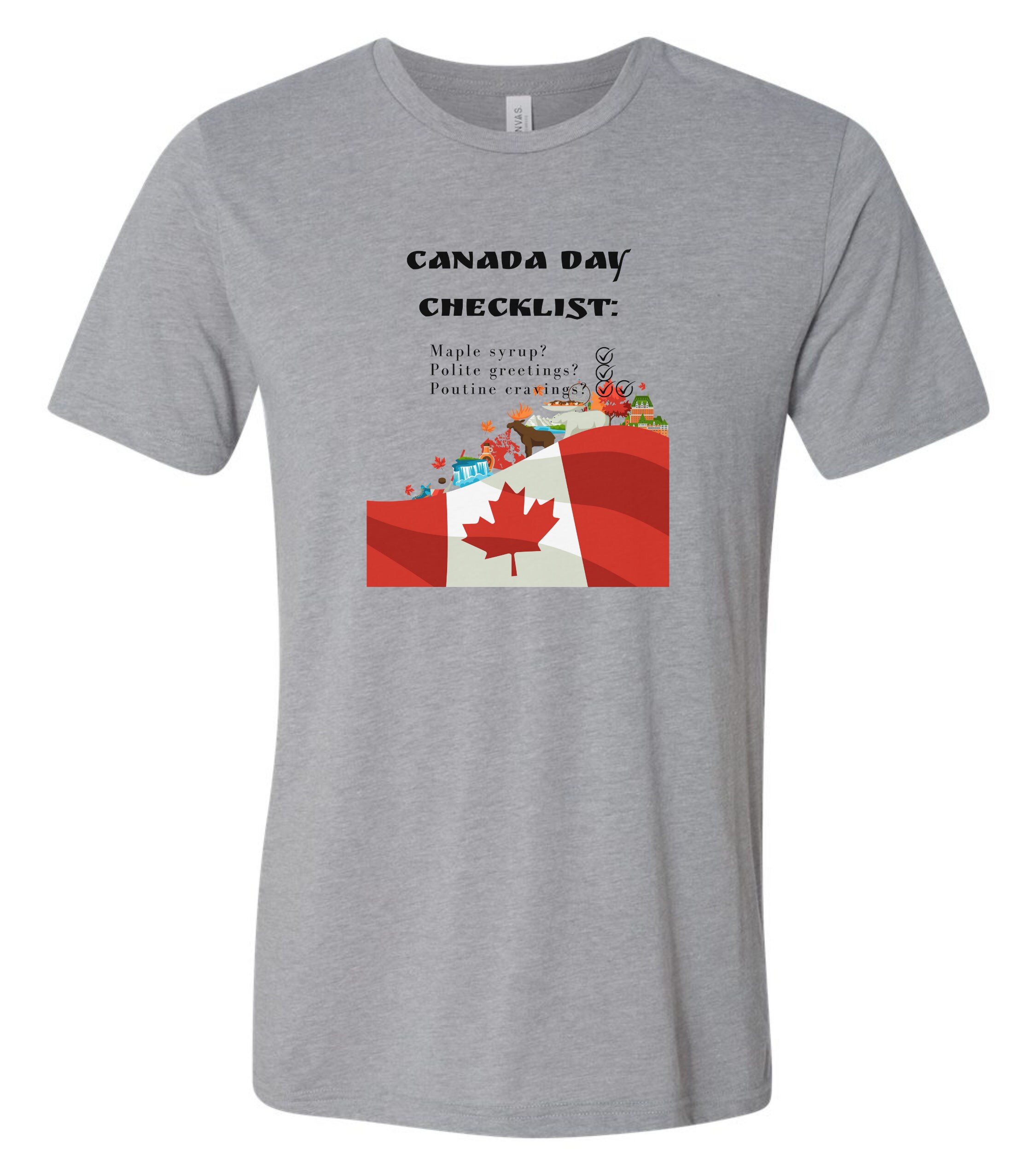 Canada Day T Shirt Canada Day Checklist Funny Canada Day Etsy Canada