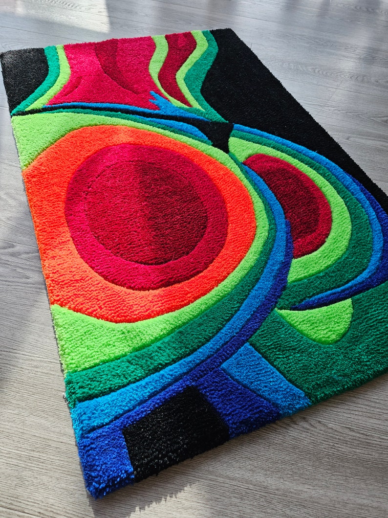 Handmade Tufted Thermal Body Rug Etsy