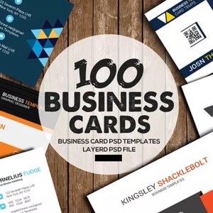 Premium Visitenkarten Vorlage Bundle - 100 einzigartige Designs, bearbeitbare PSD, druckfertig - Moderne Visitenkarten - doppelseitige Visitenkarten
