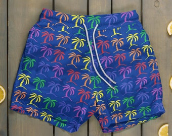 PRIDE - Pride Swim Suit - Pride Swim Trunks - Men Swim Suit - Men Bathing Suit - Pride Bikini - Rainbow Swim Suit - Pride Swim Suit - Palm