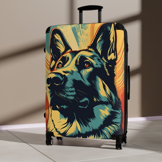 Dog suitcase -Suitcase German Shepherd - suitcases - large suitcase - luggage - airport - suitcase with wheels - Dog luggage