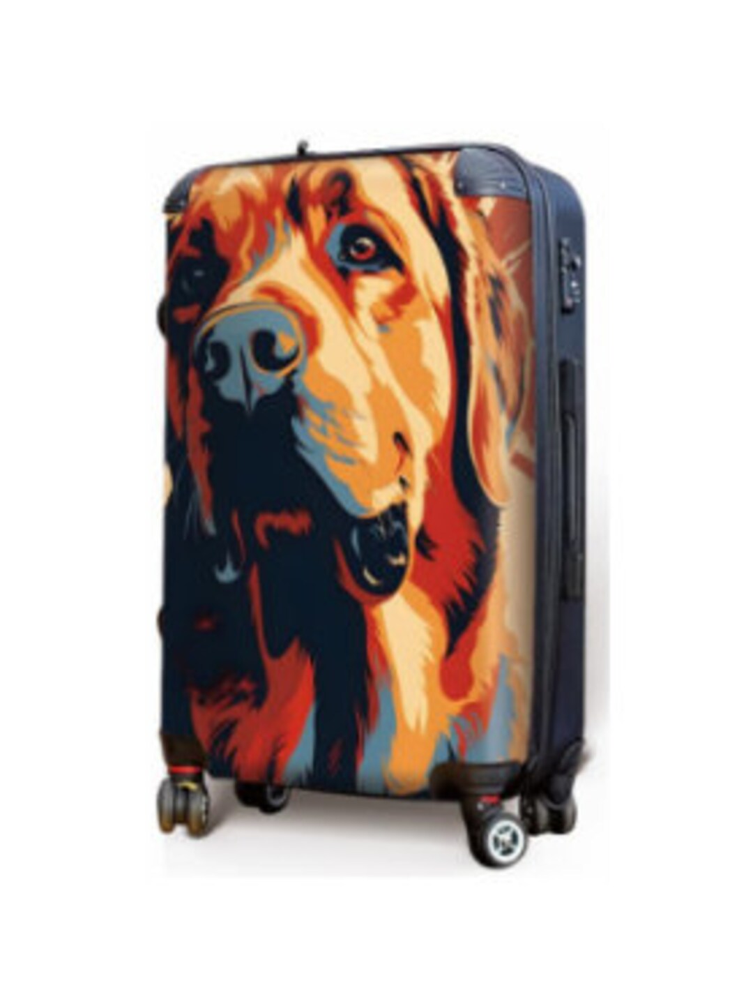22 Dog Suitcase Suitcase With Wheels Golden Retriever Large Suitcase