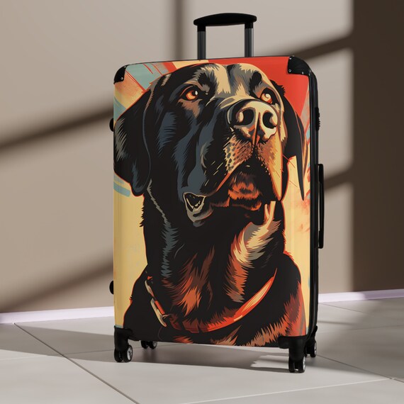 Dog suitcase -Suitcase - Labrador Retriever - suitcases - carry on suitcase - luggage - airport - suitcase with wheels - Dog Luggage - bag