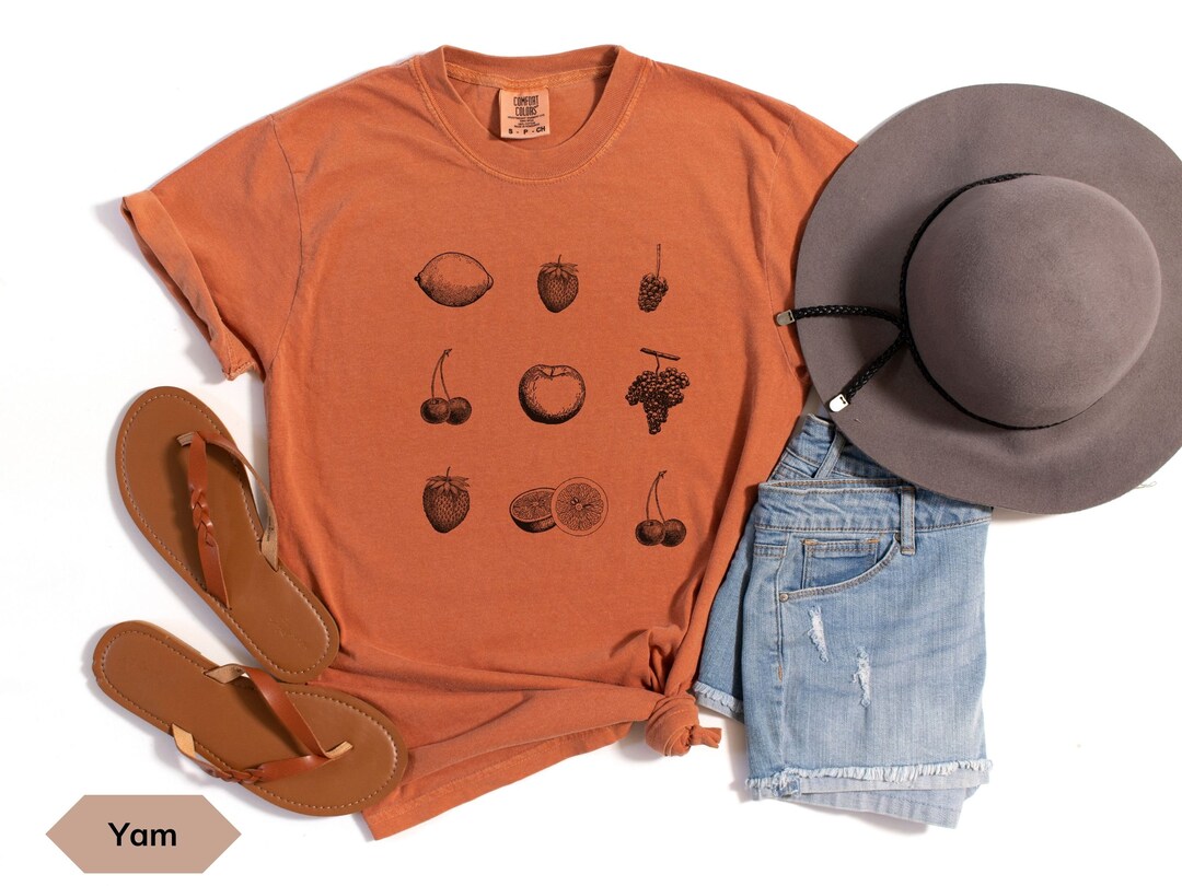 Comfort Colors Fruit Tshirt Fruit Shirt Fruit Garden Tshirt Etsy