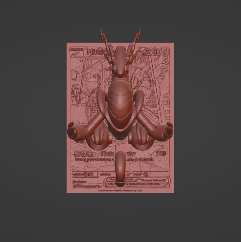 Miraidon 3D / 4D Card Custom 3D Printing File Pokemon Etsy