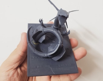 Shining Rayquaza - 3D / 4D Card - Custom 3D Printing File - Pokemon