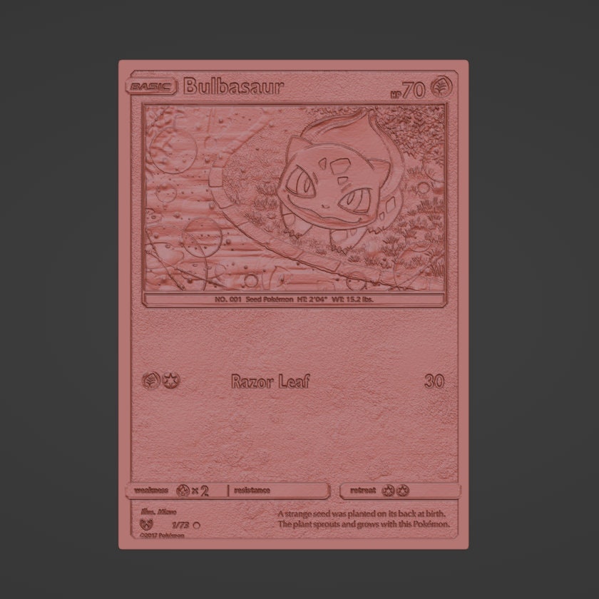 Bulbasaur - 3D / 4D Card - Custom 3D Printing File - Pokemon - Etsy Bulbasaur - 3D / 4D Card - Custom 3D Printing File - Pokemon - Etsy