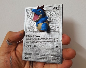 Croconaw - 3D / 4D Card - Custom 3D Printing File - Pokemon