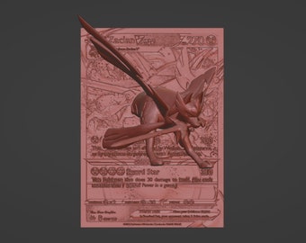 Zacian - 3D / 4D Card - Custom 3D Printing File - Pokemon