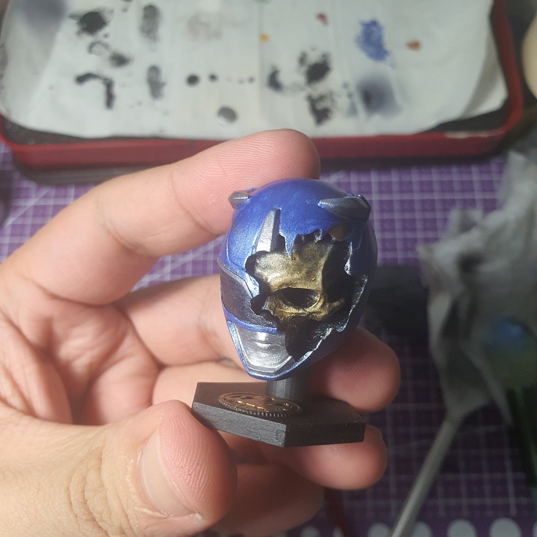 Skull of Blue Zyuranger/blue Ranger Helmet Custom 3D Printing File - Etsy