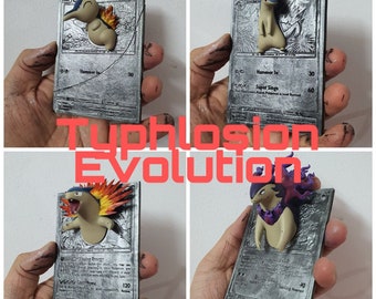 Bundle Typhlosion Evolution - 3D / 4D Card - Custom 3D Printing File - Pokemon
