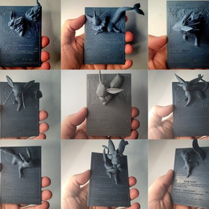 Bundle Evoli Evolution - carte 3D/4D - fichier d'impression 3D personnalisé - Pokémon