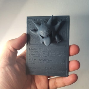Gengar - carte 3D/4D - fichier d'impression 3D personnalisé - Pokémon