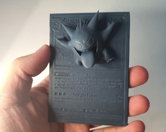 Gengar - 3D / 4D Card - Custom 3D Printing File - Pokemon