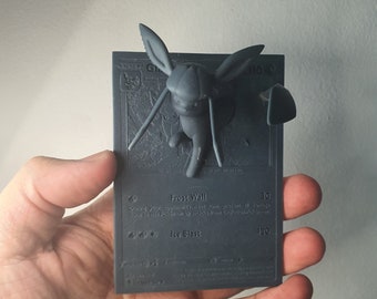 Glaceon - 3D / 4D Card - Custom 3D Printing File - Pokemon