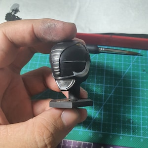 Art Toy Helmet Black Zyuranger/Black Ranger Helmet Custom 3D Printing File