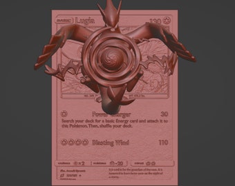 Lugia - 3D / 4D Card - Custom 3D Printing File - Pokemon