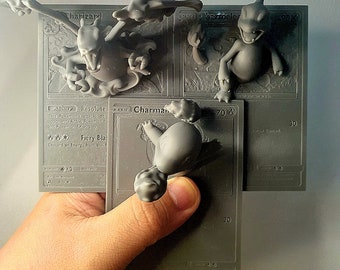 Charizard Evolution Pack 01 - 3D / 4D Card - Custom 3D Printing File - Pokemon