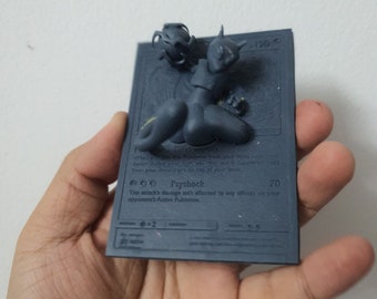 Mewtwo - 3D / 4D Card - Custom 3D Printing File - Pokemon