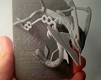 MEGA Rayquaza EX 3D / 4D Card - Custom 3D Printing File - Pokemon
