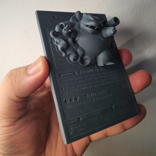 Blastoise - 3D / 4D Card - Custom 3D Printing File - Pokemon