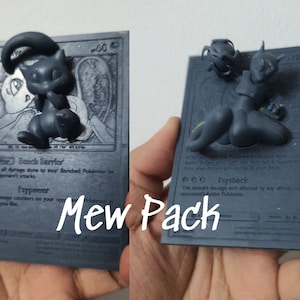 Bundle Mew - Cartão 3D / 4D - Arquivo de impressão 3D personalizado - Pokémon
