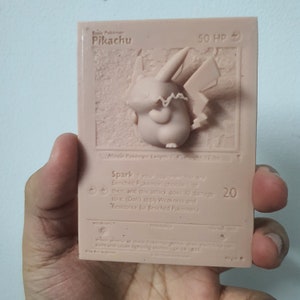Pikachu Geel - 3D / 4D-kaart - Aangepast 3D-afdrukbestand - Pokemon